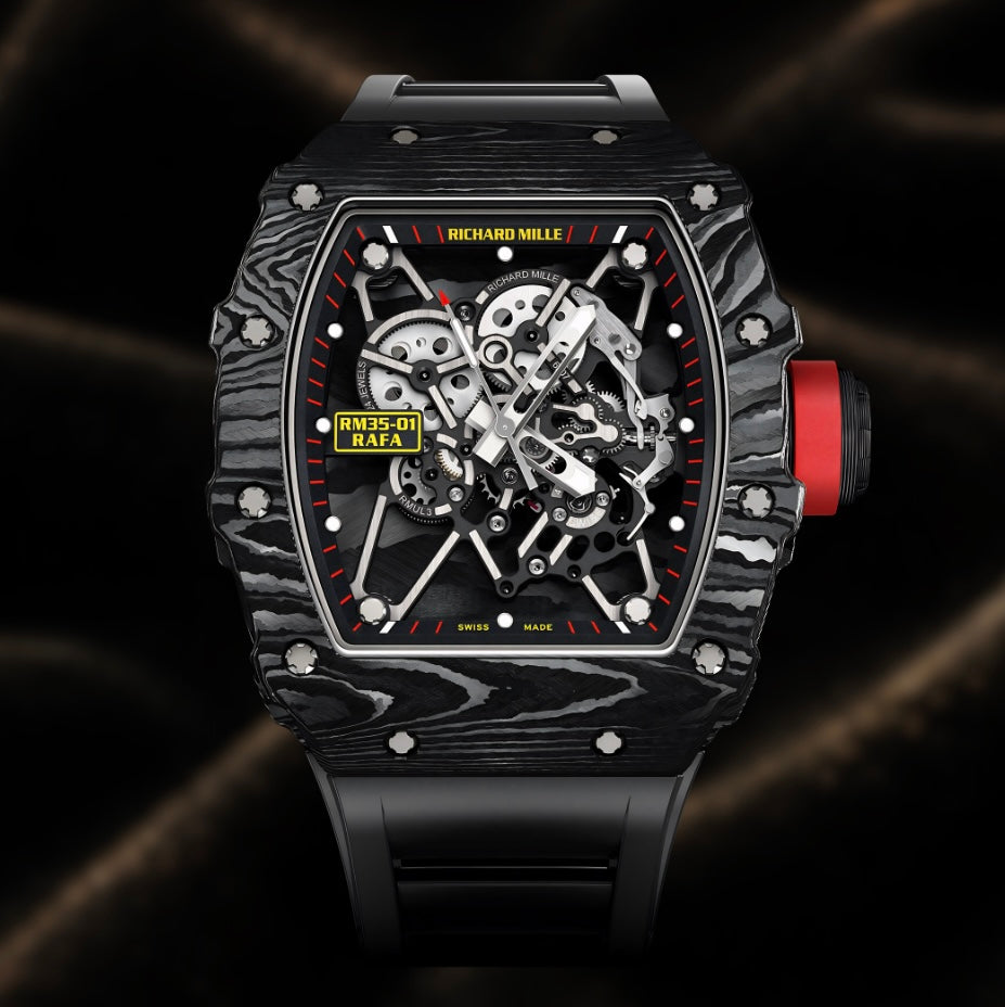 Richard Mille 42mm Reference RM35-01 Rafael Nadal Black NTPT Skeleton