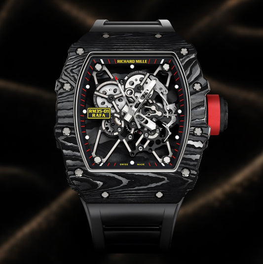Richard Mille 42mm Reference RM35-01 Rafael Nadal Black NTPT Skeleton