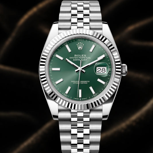 Rolex Datejust 41mm Reference 126334 Mint Green Jubilee Dial