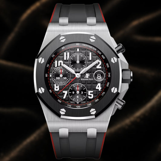 Audemars Piguet Royal Oak Offshore Chronograph 42mm Reference 26470SO.OO.A002CA.01 "Vampire" Black Mega Tapisserie Dial