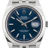 Rolex Datejust 41mm Reference 126334 Blue Stick Dial