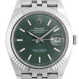 Rolex Datejust 41mm Reference 126334 Mint Green Jubilee Dial