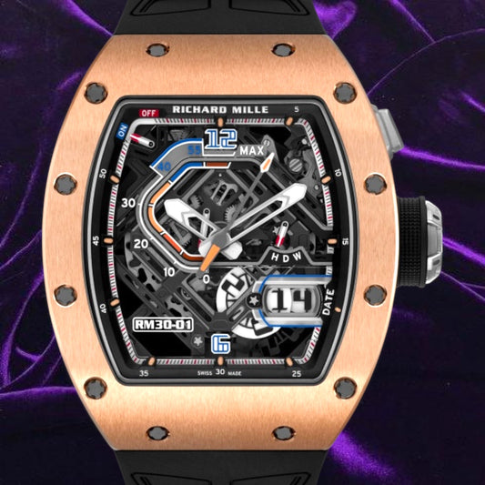 Richard Mille Declutchable Rotor Rose Gold Skeleton Dial Ref: RM30-01